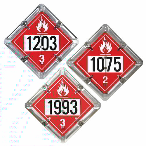 METAL FLIP PLACARD 1075, 1993 & 1203
