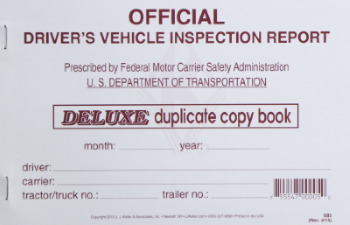 DRIVER'S VEHICLE INSPECTION REPORT BOOK (DETAILED)