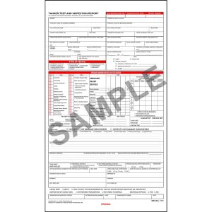 TANKER TEST & INSPECTION REPORT