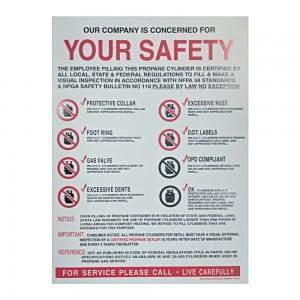 CYLINDER SAFETY SIGN - Your Safety