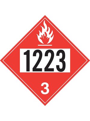 1223  KEROSENE HAZMAT PLACARD