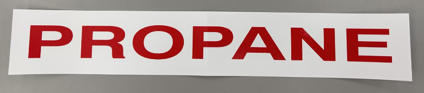 Propane Decals Propane Decal - 1 inch lettering — PSC