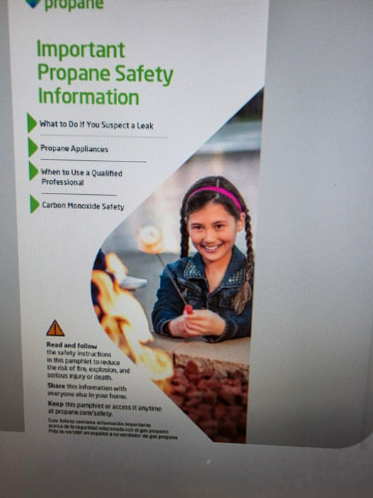 IMPORTANT PROPANE SAFETY INFORMATION FOR YOU AND YOUR FAMILY[125/pk]