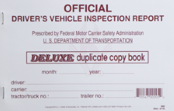 DRIVER'S VEHICLE INSPECTION REPORT BOOK (SIMPLIFIED)