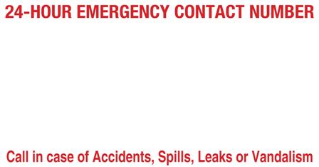 24-HOUR EMERGENCY CONTACT NUMBER SIGN
