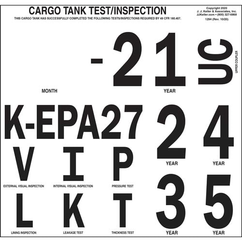 UPDATED! CARGO TANK INSPECTION MARKINGS — PSC
