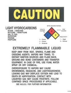 OSHA BULK STORAGE HAZARD WARNING LABEL